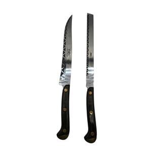 Set of 2 Vintage Griffon Hollow Ground Knife Set Stainless Razor Steel